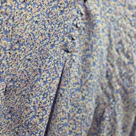 Carolina Belle Chiffon Printed Ruffle V Neck  Blouse - Picture 5 of 7